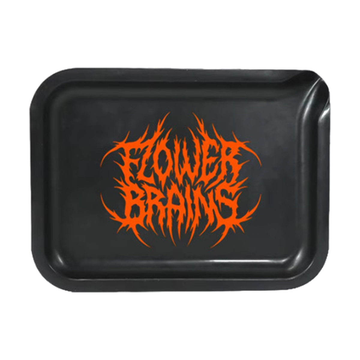 Flower Brains Flower Tray - Black/Orange