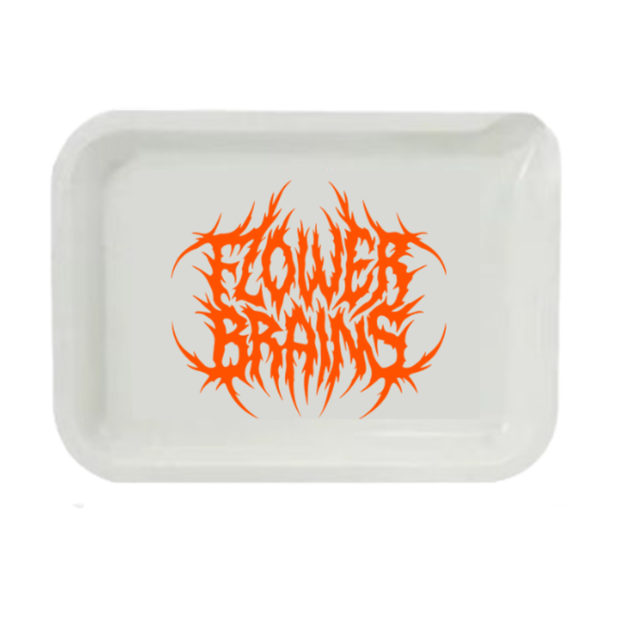 Flower Brains Flower Tray - White/Orange