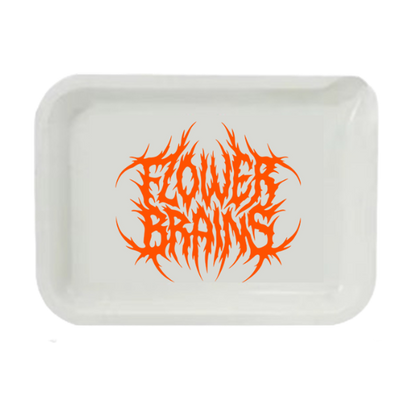 Flower Brains Flower Tray - White/Orange